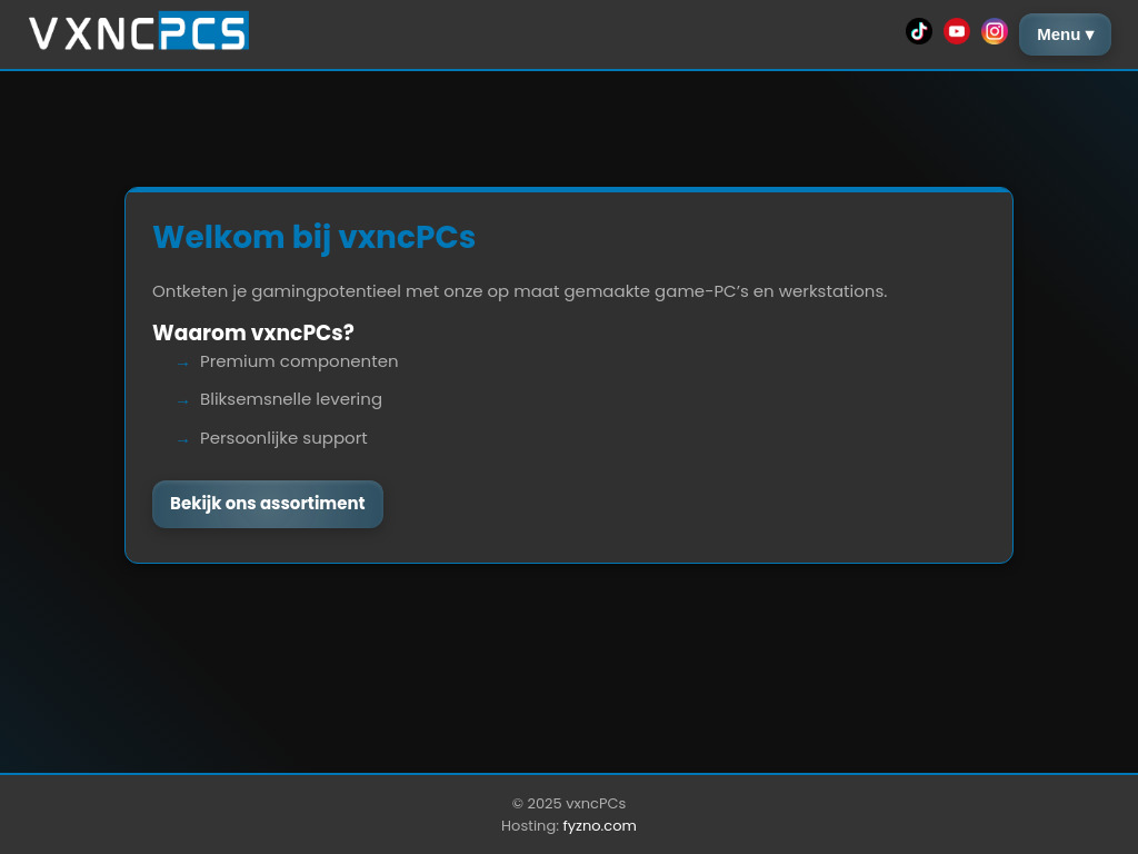 Screenshot of Client Website 2